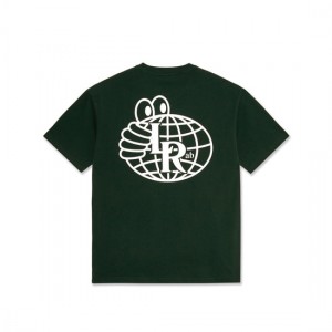 Last Resort AB Atlas Monogram T-shirt Herr Mörkgröna | Sverige-1094758