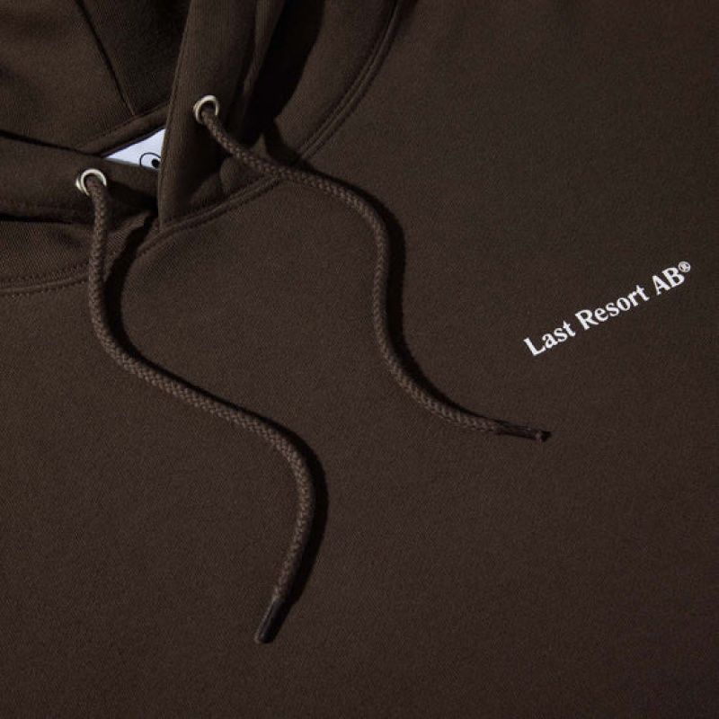 Last Resort AB Atlas Monogram Hoodie Herr Mörkbruna | Sverige-0958234