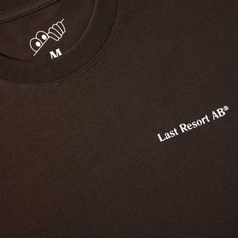 Last Resort AB Atlas Monogram T-shirt Herr Mörkbruna | Sverige-1954782
