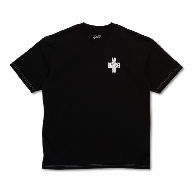 Last Resort AB Cross T-shirt Herr Svarta | Sverige-3265104