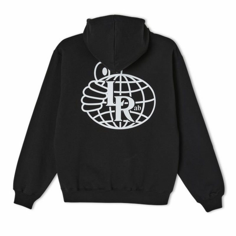 Last Resort AB LRAB Atlas Monogram Hoodie Herr Svarta | Sverige-9213647
