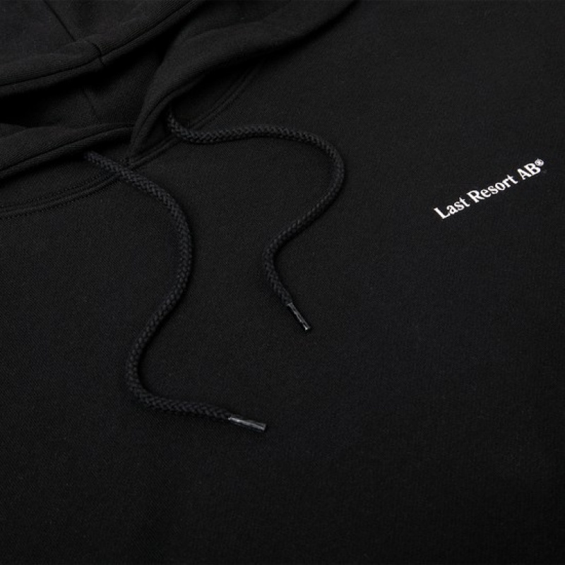 Last Resort AB LRAB Atlas Monogram Hoodie Herr Svarta | Sverige-9213647