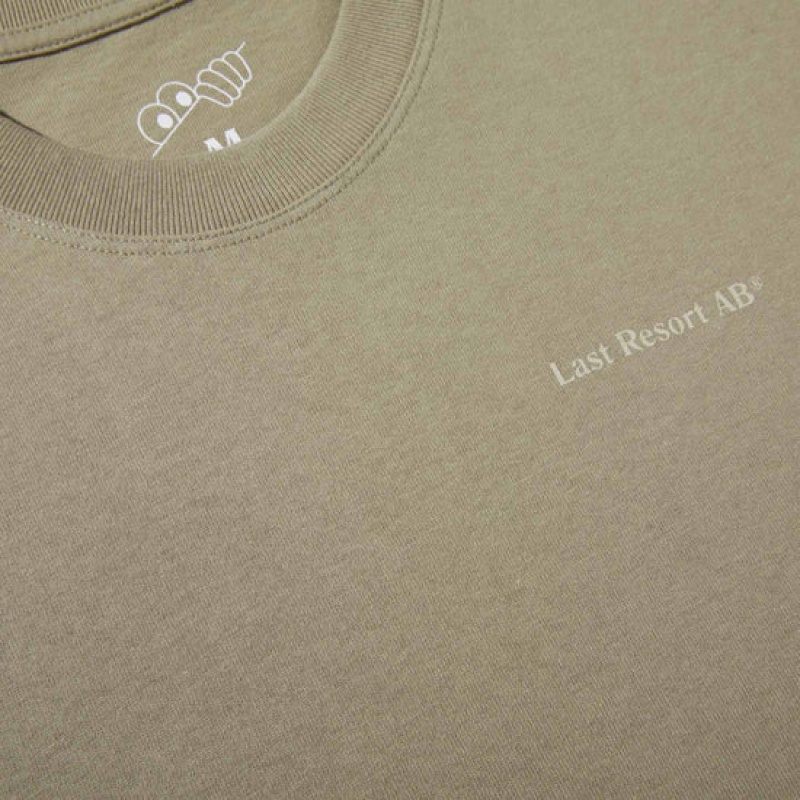 Last Resort AB LRAB Atlas Monogram T-shirt Herr Khaki | Sverige-9218047