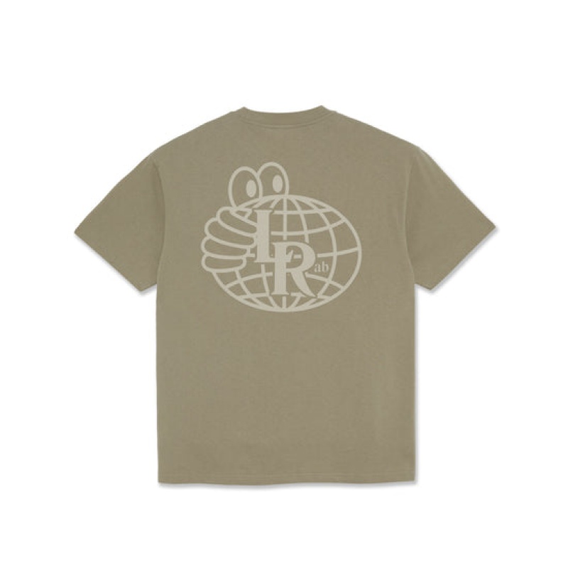 Last Resort AB LRAB Atlas Monogram T-shirt Herr Khaki | Sverige-9218047