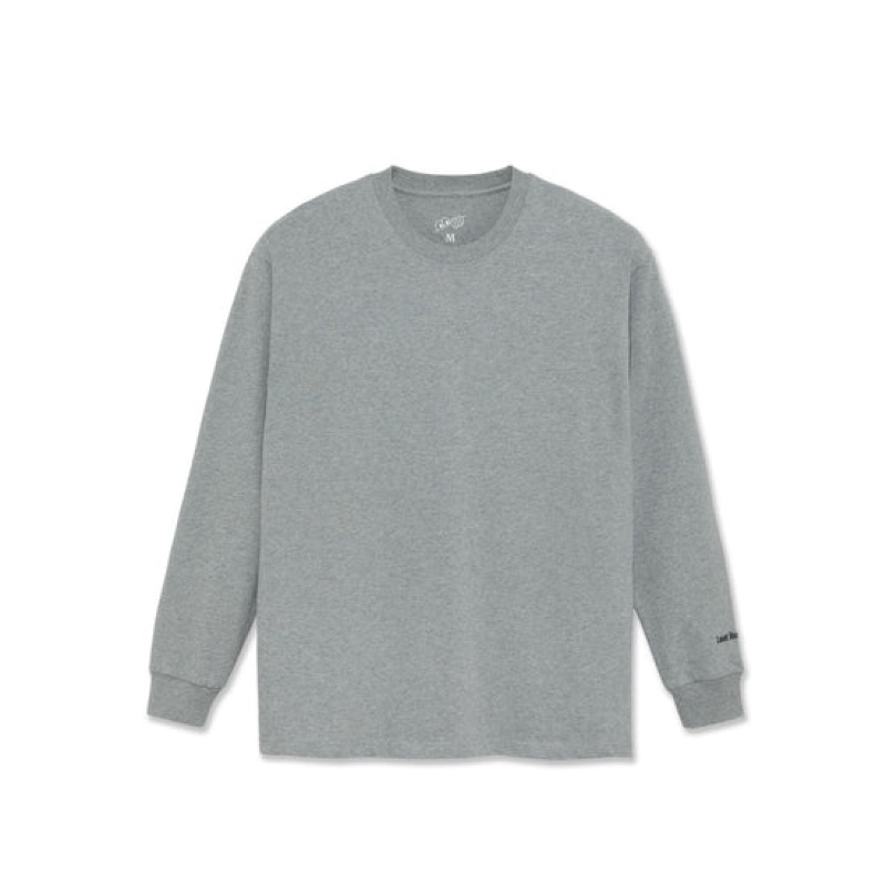 Last Resort AB Script LS T-shirt Herr Grå | Sverige-8376105